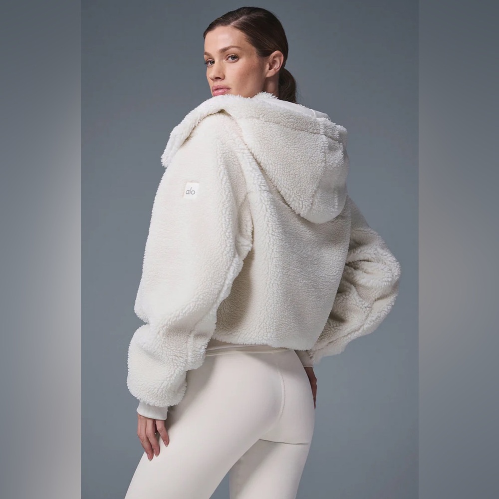 Alo Foxy Sherpa Jacket, White, small